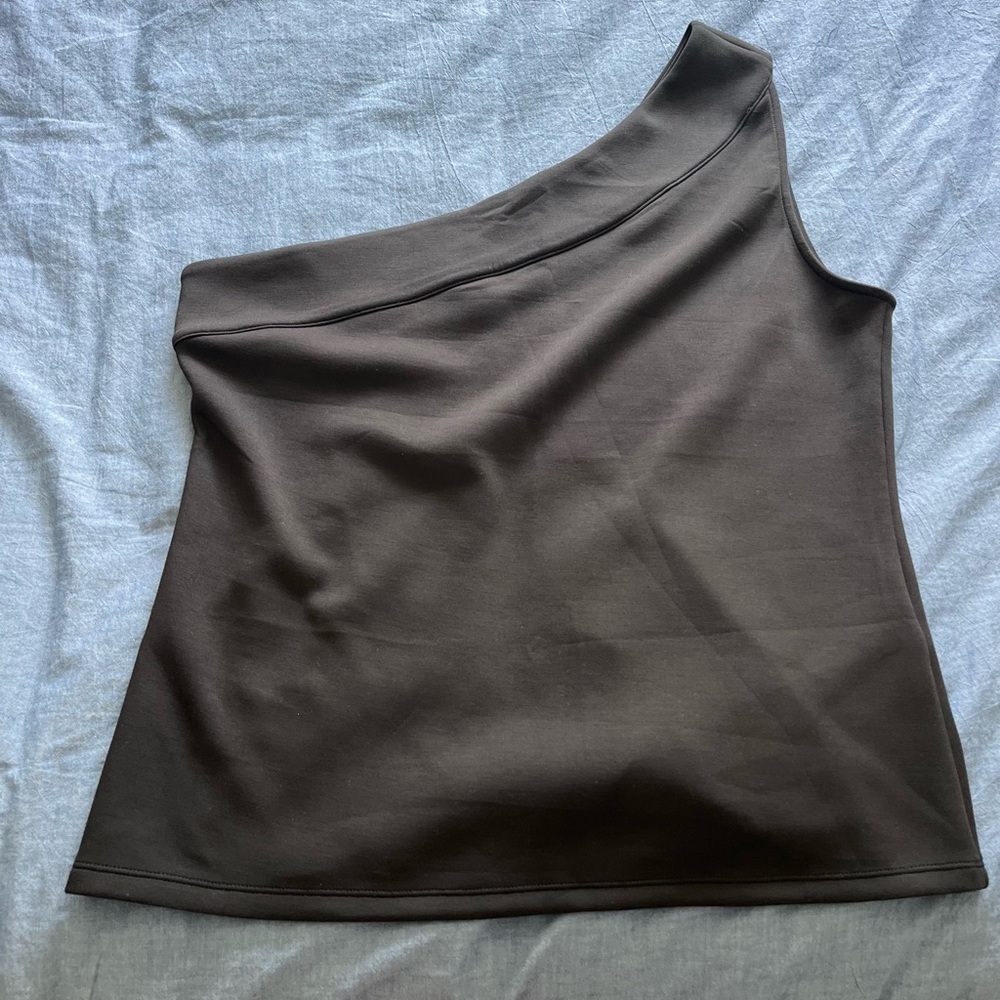 Banana Republic black One-Shoulder Scuba top